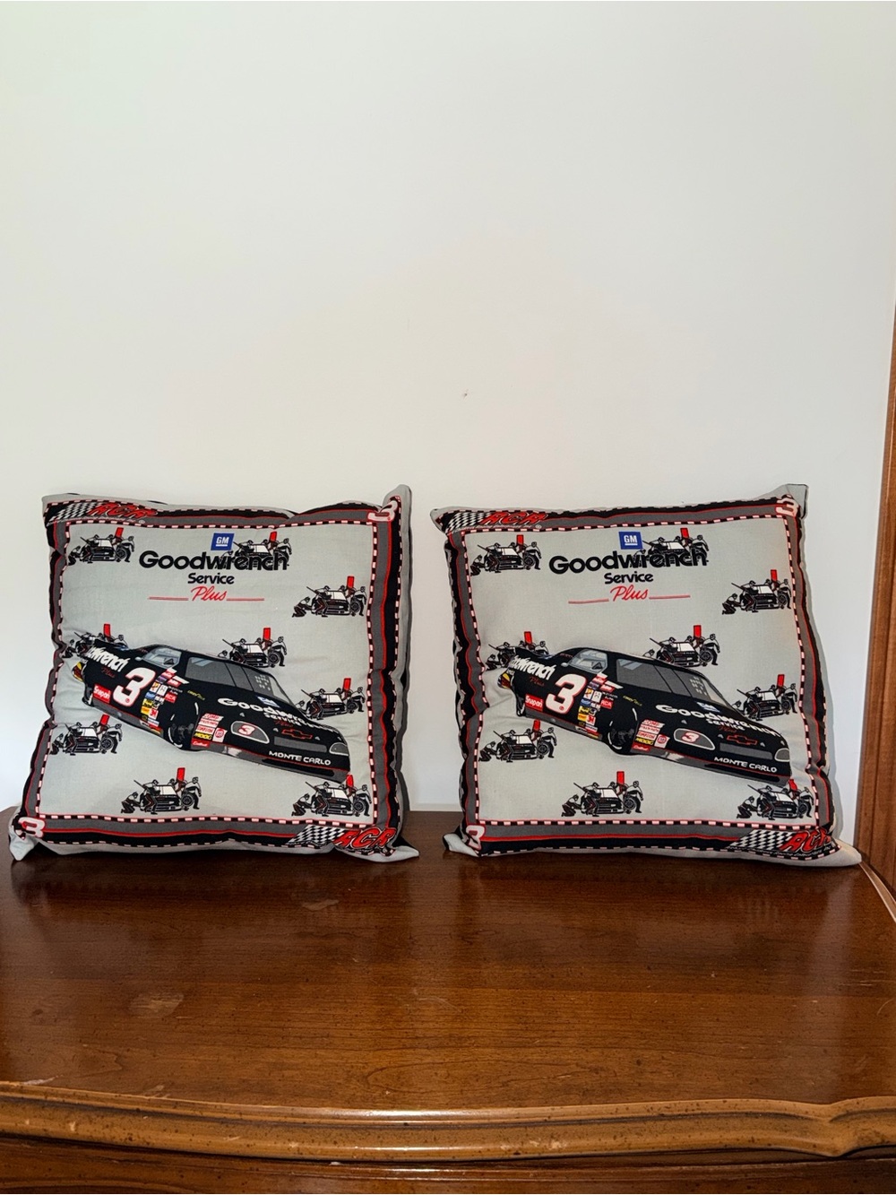 Goodwrench Service Plus Racing Throw Pillow - Black, Gray, Red Dale Earnhardt - Picture 2 of 3